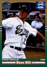 2008 Eugene Emeralds Grandstand #15 Ryan Hill Hillsdale New Jersey Baseball Card