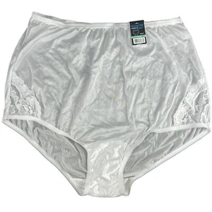 NUEVO CON ETIQUETAS Vanity Fair Blanco Encaje Acentos Vintage Estrella Blanco Abuela Bragas Calzoncillos 8XL - Imagen 1 de 3