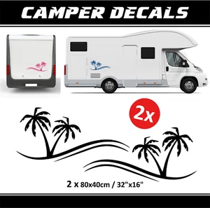 Palmier Wohnmobil Camper Aufkleber 80cm Wohnwagen hymer hobby westfalia carado - Bild 1 von 8