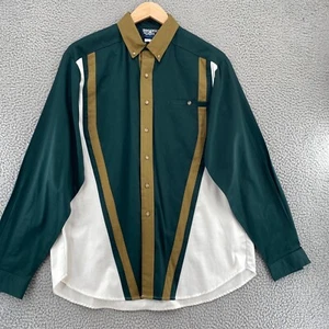 Camisa De Colección Panhandle Slim Brooks & Dunn Para Hombres 16.5 Verde Vaquero Occidental Rockabilly - Imagen 1 de 10