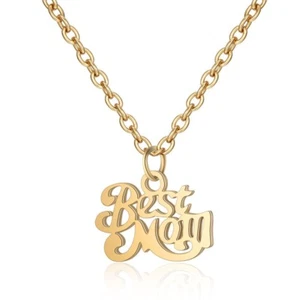 Best Mom Pendant Necklace - Gold - Very Cute and Great Mothers Day Gift - Picture 1 of 1