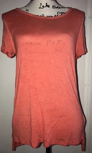 JOSEPH A Short Sleeve Drawstring Back Tee Top Grenadine Red Size M NWT $58 - Picture 1 of 7