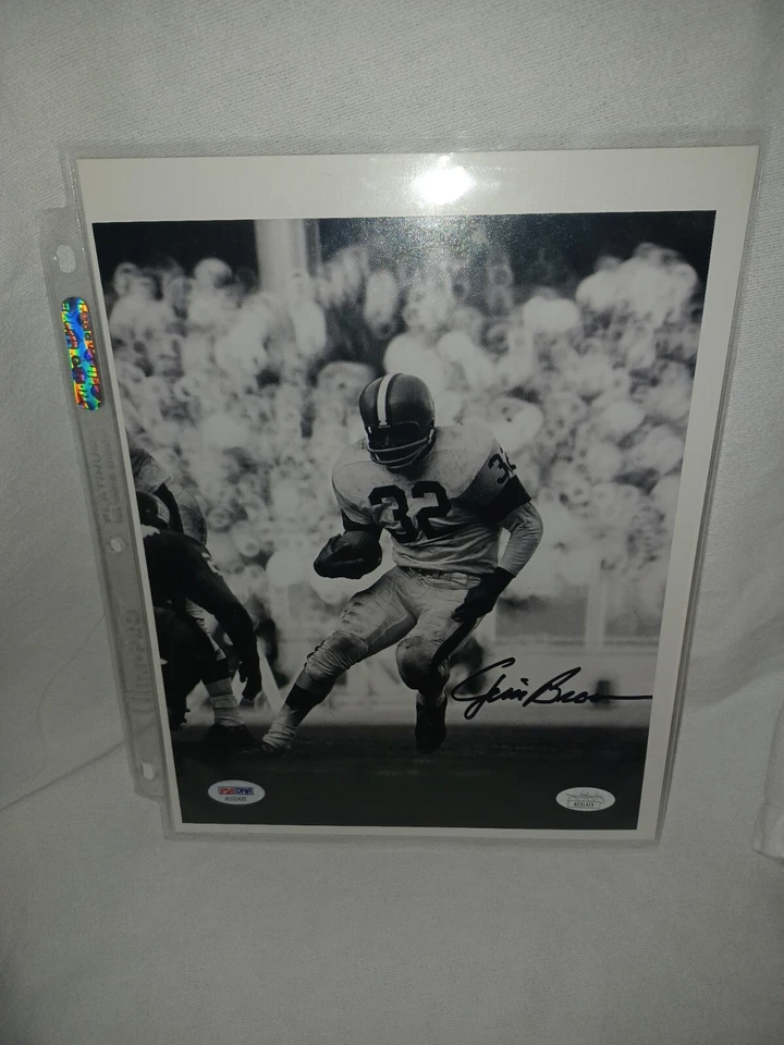 Jim Brown Signed Autographed 8x10 Photo Cleveland Browns HOF Psa/Dna & JSA COA - Image 1 of 2