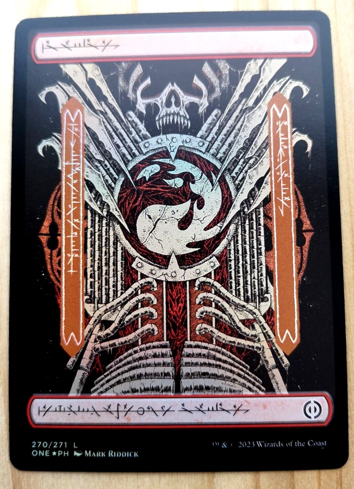 Mountain - Phyrexian Full Art - Foil - Phyrexia: All Will Be One - NM - EN - 270 - Image 1 of 1