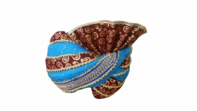 Hombres Sombrero Top Safa Indio Boda Novio Turbante Indio Novio Pag Hecho a Mano Pagri Foto 1 de 4