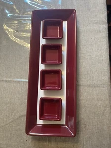 Pampered Chef Sushi/Appetizer/Condiment Platter. New Never Used. - Picture 1 of 4