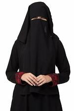 Mushkiya Grande Taille Naqab-Mouth Pièce -hijab En Trois Couches Pour Tout Burqa