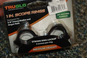 New Truglo # TG8961B3 Scope Rings Medium 3/8" Rails 4 Screws Per Ring FREE SHIP - Picture 1 of 8