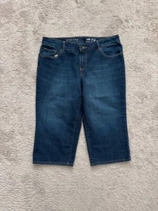 Sonoma Life+Style Stretch Mid Rise Capri Size 10P Dark Blue Denim Jeans - Picture 1 of 3