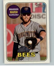 2018 Topps Heritage Minor League 4 Brandon Marsh - Burlington Bees - Picture 1 of 2