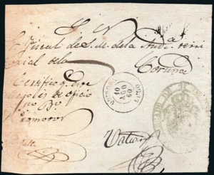 Lugo - Frontal de escrito Mat Fech. Tp. II "Quiroga" + marca "Juzgado 1º..." - Bild 1 von 1