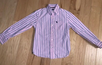 ABERCROMBIE BOYS PINK STRIPED BUTTON DOWN SIZE SMALL EXCELLENT COND LD5 - Image 1 of 4