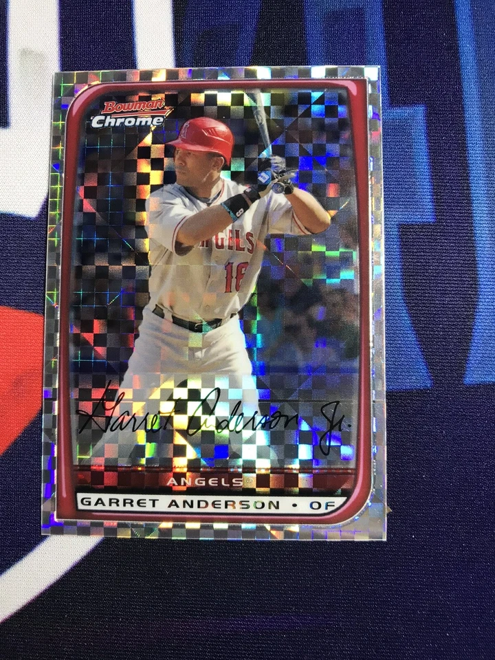 2008 Bowman Chrome #125 Garret Anderson X-fractor #35/250 Parallel SP Angels - Image 1 of 2