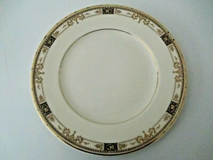 Antico piatto da dessert o insalata SIRACUSA CINA dorato "Webster" osso Cina vintage - Foto 1 di 11