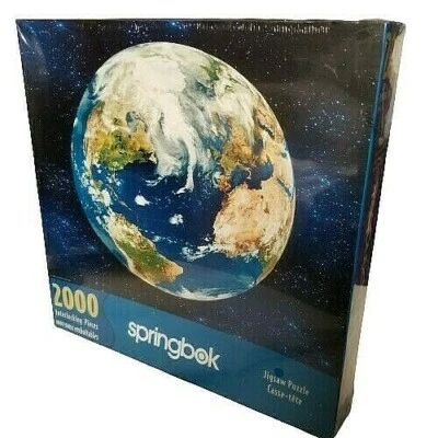 Vintage Blue Planet by Springbok 2000 Piece Interlocking Jigsaw Puzzle 34x42.5 - Image 1 of 4