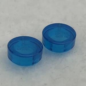 LEGO 98138 Trans Dark Blue Tile, Round 1 x 1 (x2) - Picture 1 of 3