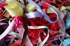 Mixed Ribbon Off Cuts 25 Metres Various Sizes Colours Arts Crafts Scrapbooking 