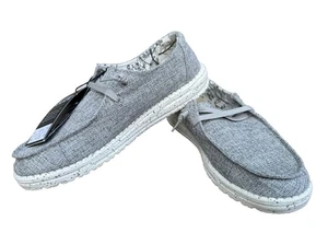 Hey Dude Wendy scarpe slip-on donna L lino colore ferro/grigio taglia 8 - Foto 1 di 4