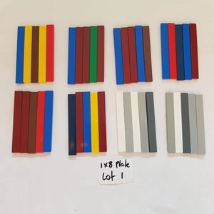 LEGO 4162 Tile 1x8 Plate Smooth Tiles x40 Bundle Joblot - Mixed Colours Lot 1 - Picture 1 of 3