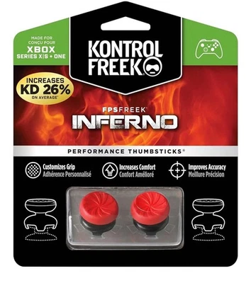 Kontrol Freeks XBOX One + Series X/S Inferno Thumbstick Grips Red New - Image 1 of 3