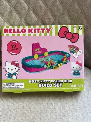 2024 SANRIO HELLO KITTY ROLLER RINK BUILD SET FIGURE PLAYSET NEW 111 PIECES - Image 1 of 2