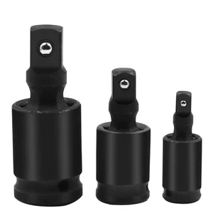 Impact Universal Joint 1/2" 3/8" & 1/4" Socket Swivel Set Chrome Stee - Picture 1 of 8