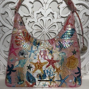 Brahmin Tabitha Shoulder Bag Starlight Ombre Seashell Beach Melbourne Leather - Picture 1 of 9