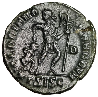 Valens Nummus "GLORIA ROMANORVM Dragging Enemy" Extremely Fine - Image 1 of 4