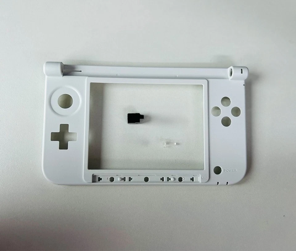 Replace Hinge White Bottom Middle Shell Housing with lock For Nintendo 3DS XL - Image 1 of 4