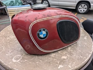 Touring BMW R75/6 R90/6 R60/6 GAS Fuel Tank Good Inside,Multiple Dents Dirty Cap - Picture 1 of 23