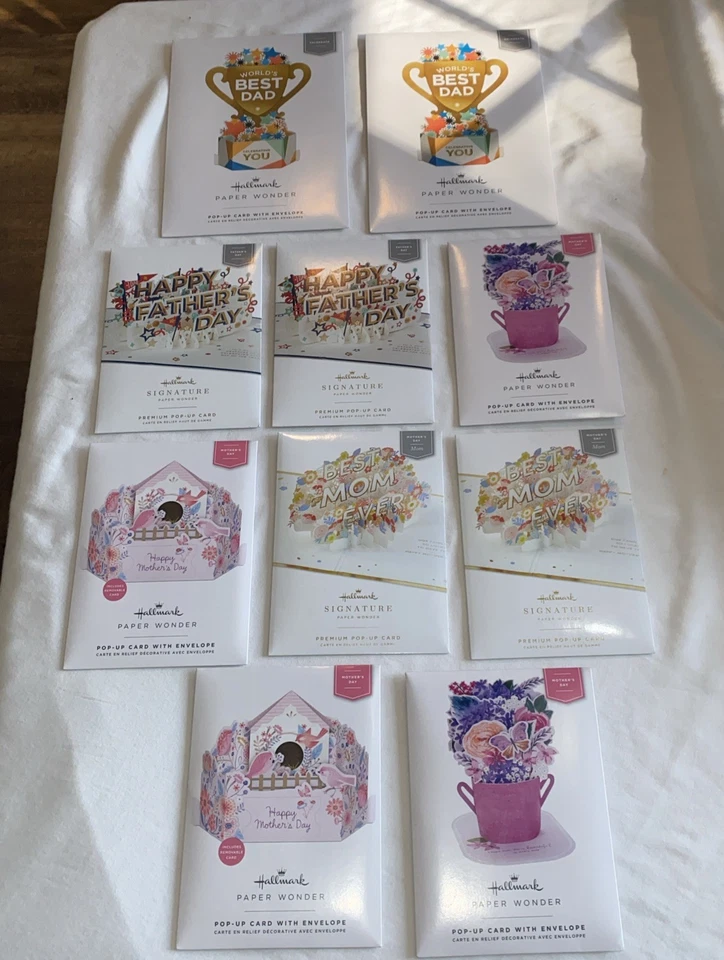 10 Father's Day & Mother's Day Hallmark Paper Wonder Design Pop-Up Card