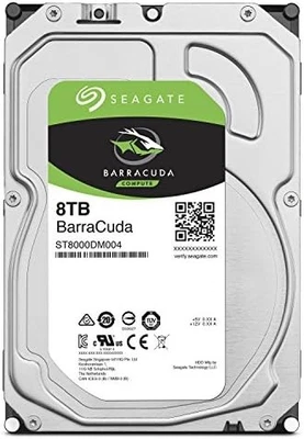 Seagate BarraCuda 3.5 8TB Internal Hard Disk HDD 6Gb/s 256MB 5400rpm - Image 1 of 4