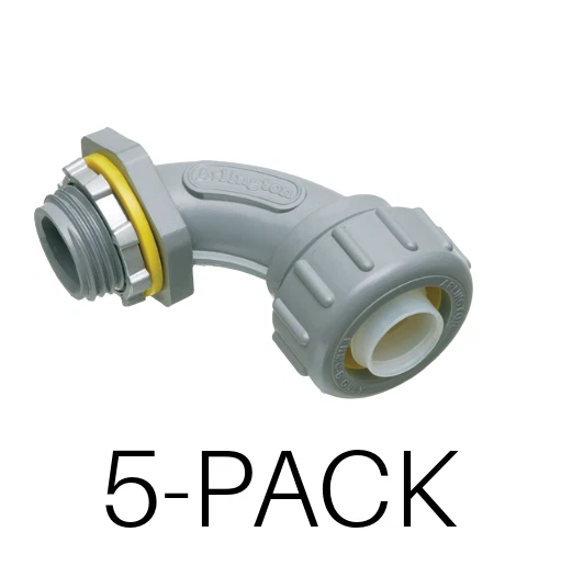 5 Arlington NMLT90100 90 Degree PVC 1" Liquidtight Connector NM Type B