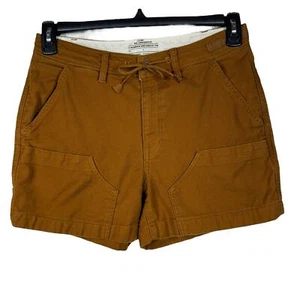 REI Cooperative SZ 4 Shorts Mid-Rise Zip-Fly Drawstring Pockets Womens Brown - Picture 1 of 7