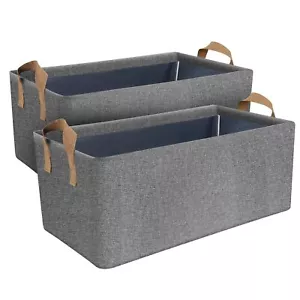 Fabric Storage Bins With Metal Frame Large Storage Baskets For Closet Organizing - Picture 1 of 6
