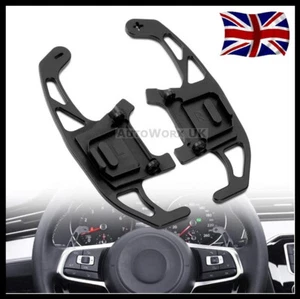 Black Paddle Shift Extensions Shifters VW Golf 7 MK7.5 VII GTI GTD GTE R TSI - Picture 1 of 6