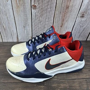 2010 Nike Zoom "Kobe V 5 USA Olympic" 386429-103 Red White Blue Mens Size 7.5 - Picture 1 of 10