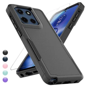 For Motorola Moto G stylus 5G 2025 Shockproof Heavy Case Cover + Tempered Glass - Picture 1 of 43