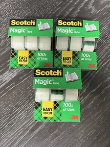 Scotch 3M Magic Tape Mehrzweck matte Oberfläche 3/4" x 325" EA - 9 Rollen insgesamt - Bild 1 von 4