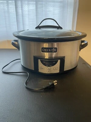 Crock-Pot 6-Quart Smart-Pot Slow Cooker SCCPVC609SS Programmable Stainless Steel - Image 1 of 4