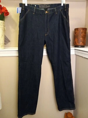 Jeans masculino Zoo York perna reta lavagem escura tamanho 38x34 - Imagem 1 de 4