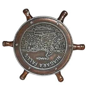 Cataratas del Niágara Metal Llavero Souvenir Ficha Moneda Casco Giratorio Metal Canadá De Colección  - Imagen 1 de 3