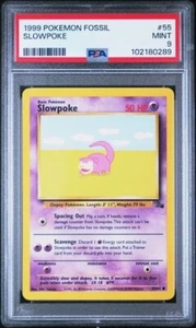 PSA 9 SLOWPOKE 55 FOSSIL UNLIMITED POKEMON VINTAGE MINT - Picture 1 of 2