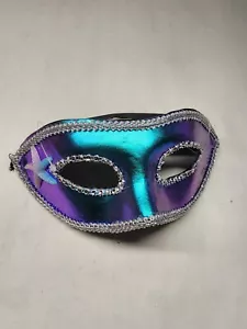 Masquerade Mask Venetian/Party/Mardi Gras/Halloween Costume - Purple/Blue - NEW - Picture 1 of 2