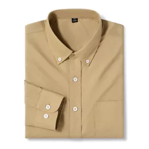 Camicie uomo Oxford formali business maniche lunghe cotone casual eleganti camicie top - Foto 1 di 39