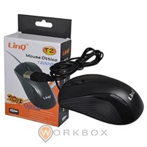 MOUSE OTTICO LINQ USB 2.0 1200 DPI T2 - Foto 1 di 1