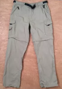 BC Clothing convertible pants MENS 34x33 CARGO Khaki ZIP POCKETS LIGHTWEIGHT - Picture 1 of 12