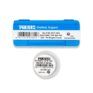 Presto 6BA Taps Dies HSS First, Second, Plug & Split Dies Direct From RDGTools - Picture 1 of 6