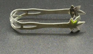 Pinzas de azúcar antiguas Webster Co con mango perforado de plata de ley Art Deco 3,125" - Imagen 1 de 11