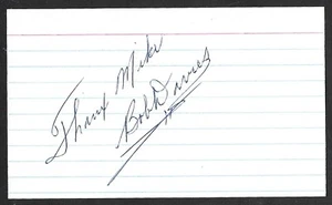 Bob Davies (debut 1943) BKLYN ROCHESTER NY AUTÓGRAFO FIRMADO AUTOMÁTICO 3x5 ÍNDICE DE AUTENTICIDAD - Imagen 1 de 1